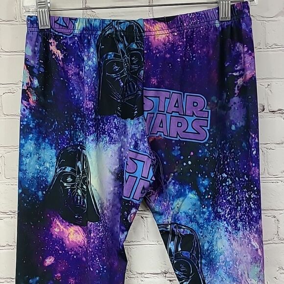 Hot Topic Galaxy Star Wars Darth Vader Leggings Colorful Stretchy Pull-On Pants - Picture 5 of 8